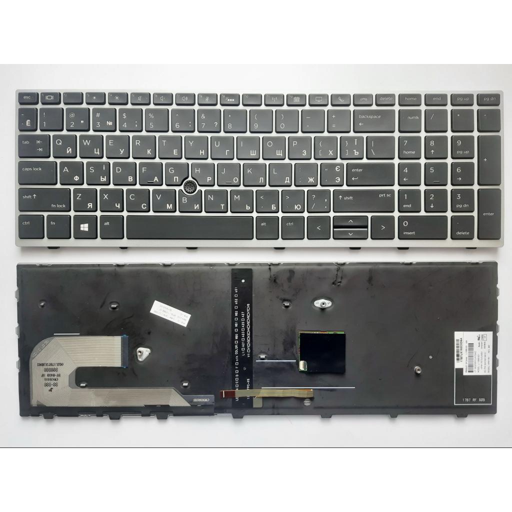 Клавіатура ноутбука HP EliteBook 850/755/ZBook15u G5 черн/серебр/подсв (A46131) - зображення 1