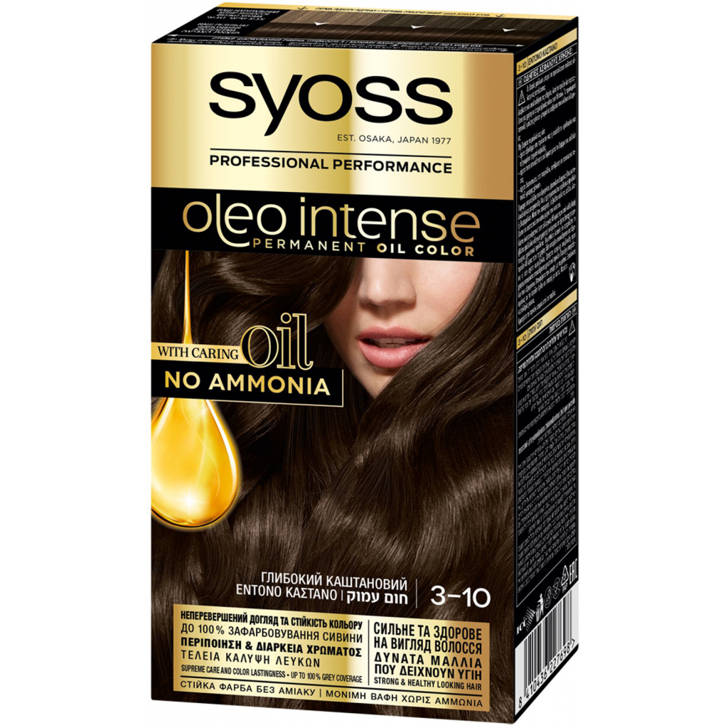 Фарба для волосся Syoss Oleo Intense 3-10 Глибокий каштановий 115 мл (8410436227698) - зображення 1