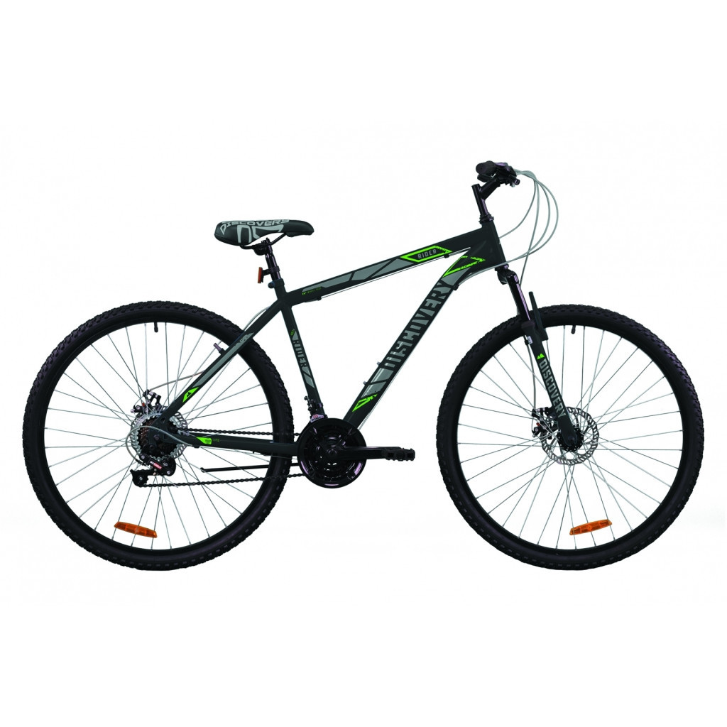 Велосипед Discovery 29" RIDER AM DD рама-19" St 2020 чорно-сірий із зеленим (OPS-DIS-29-076) - зображення 1