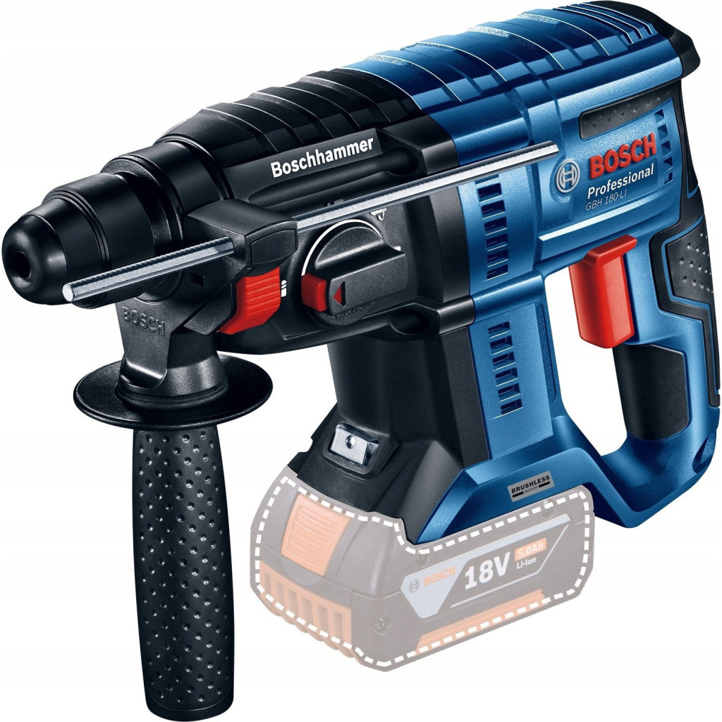 Набір електроіструментів Bosch GBH 180-LI + GSR 18V-50 + GWS 180-LI + 2xGBA 18V 5.0Ah і + GAL 1880 CV (0.615.990.M32) - изображение 4