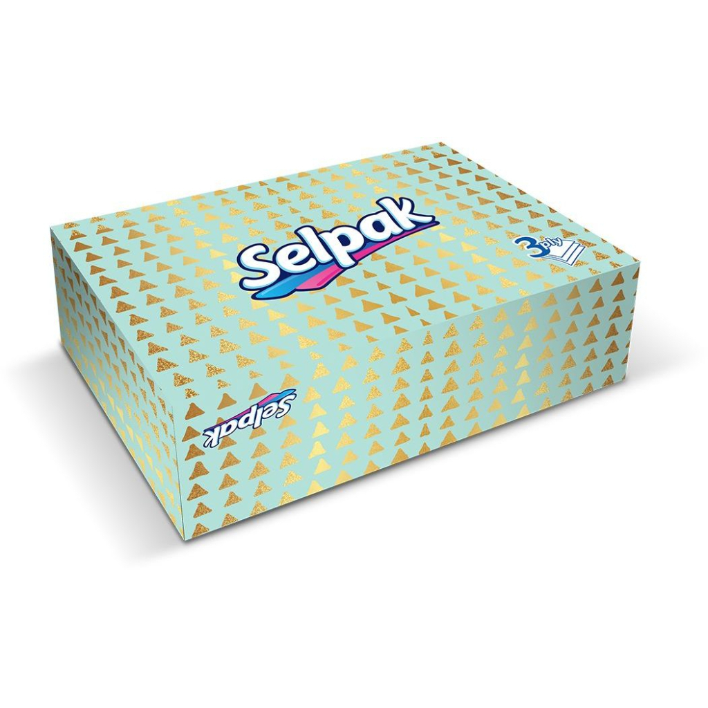 Серветки косметичні Selpak 3 шари 70 шт. (8690530454781) - зображення 2