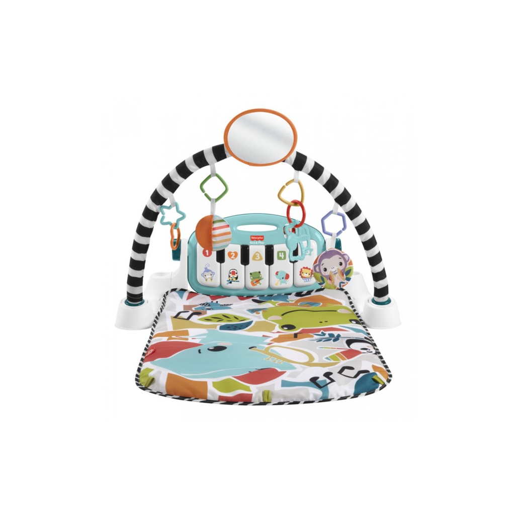 Дитячий килимок Fisher-Price ігровий центр блакитний Натискай та грай з технологією Smart Stages (англ.) (HWY58) - зображення 3