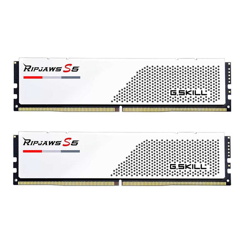 Модуль пам'яті для комп'ютера DDR5 32GB (2x16GB) 5200 MHz Ripjaws S5 Matte White G.Skill (F5-5200J4040A16GX2-RS5W) - зображення 1