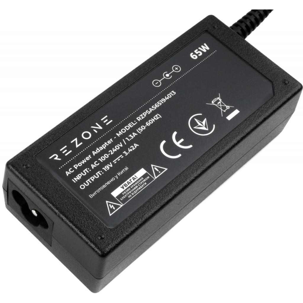 Блок живлення до ноутбуку Rezone ASUS 65W 19V 3,42A 4.0 *1.35 (RZPSAS65194013) - зображення 3