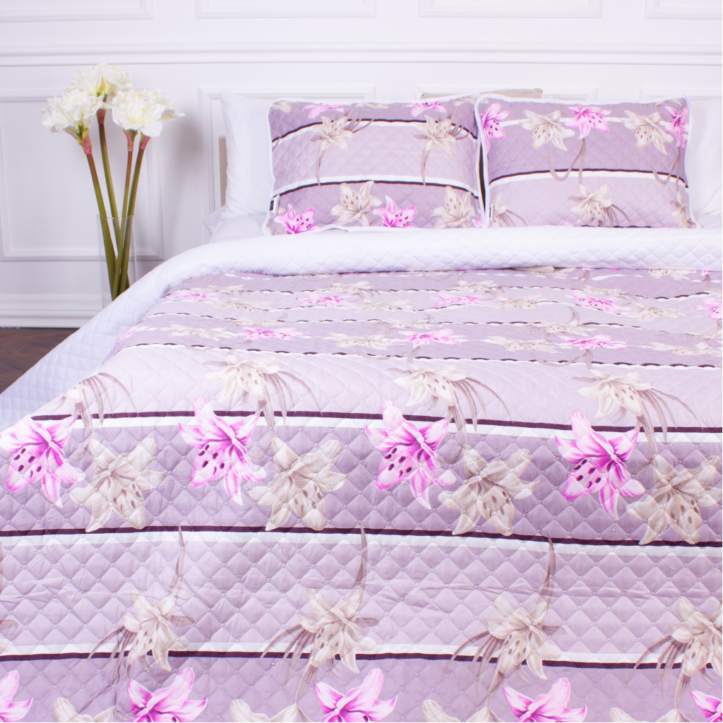 Покривало MirSon набір Print Line №5952 Florist 200х220 см + наволочка 50х70 см х 2 шт (2200006169833) - зображення 6