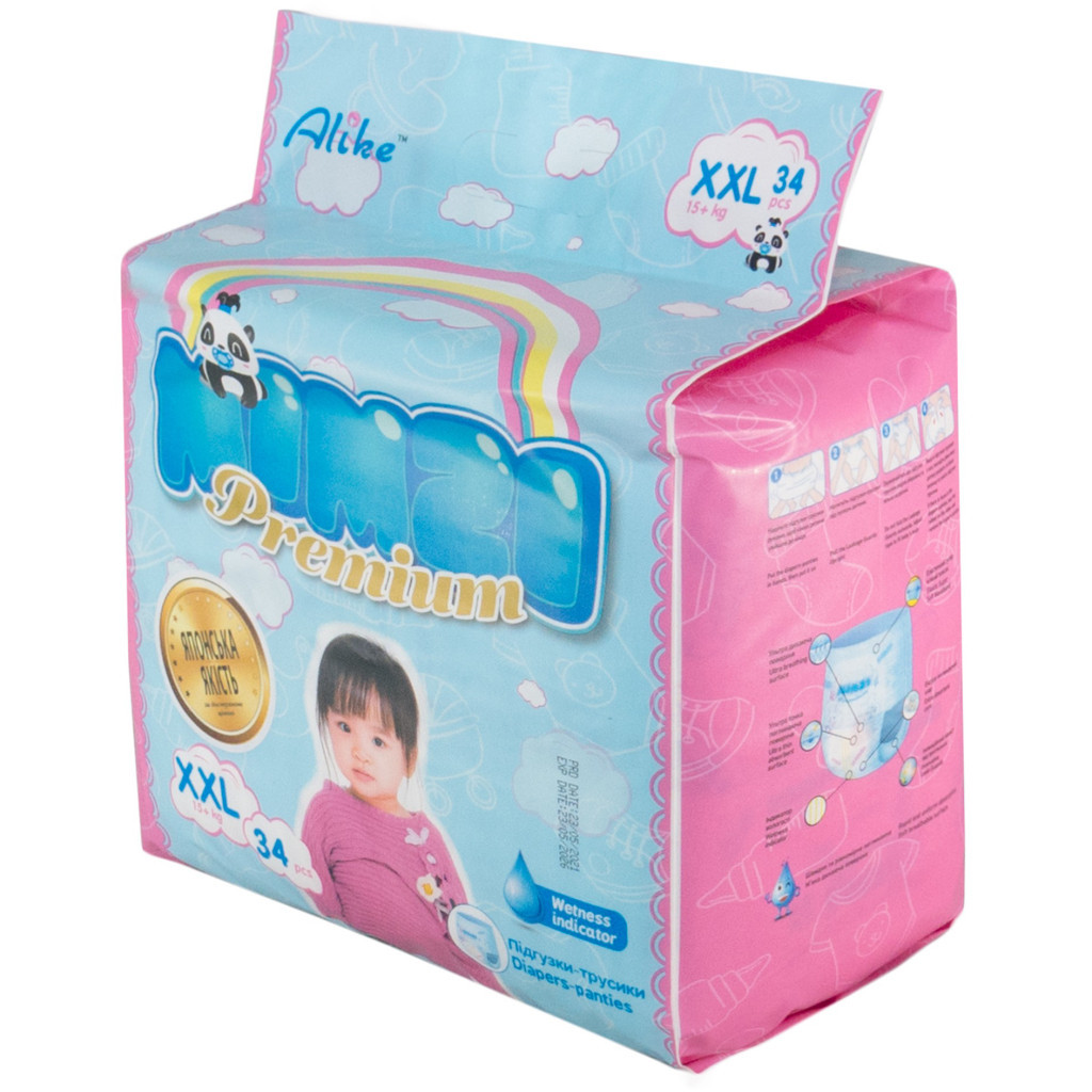 Підгузки Mimzi XXL 15+ кг 34 шт. (MPXXL34) (4820209800159) - изображение 2