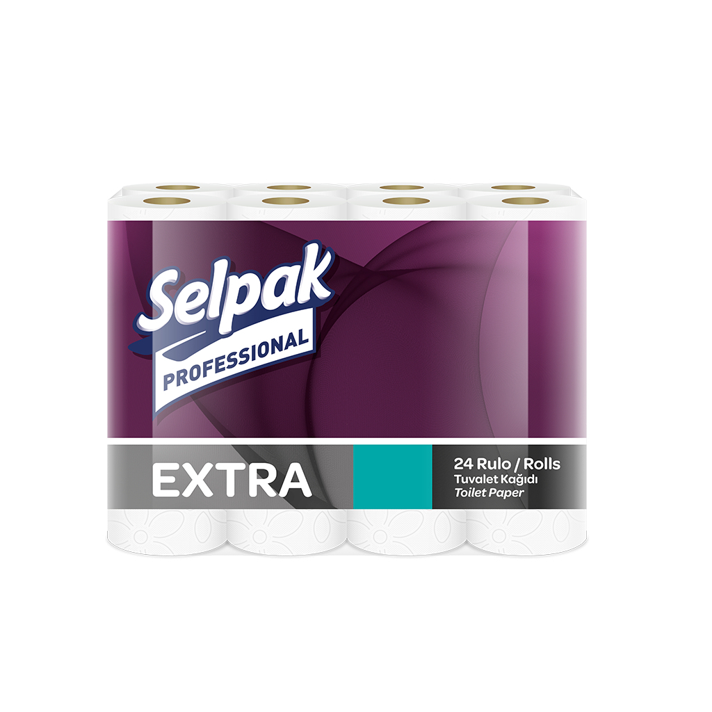 Туалетний папір Selpak Professional Extra двошаровий 22.3 м 24 рулони (8690530783621) - зображення 1