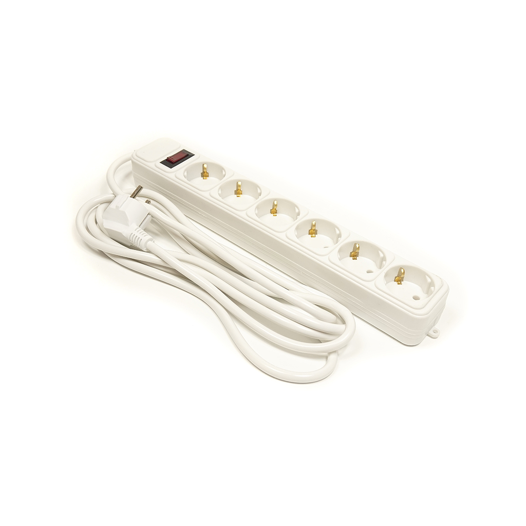 Мережевий фільтр живлення PowerPlant 3 м, 6 розеток, евростандарт (JY-1057/3) (PPSA10M30S6) - зображення 2