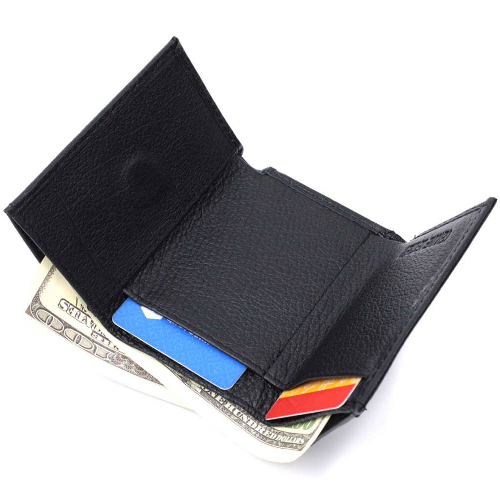 Гаманець ST Leather З натуральної шкіри Чорний (22742) - зображення 7