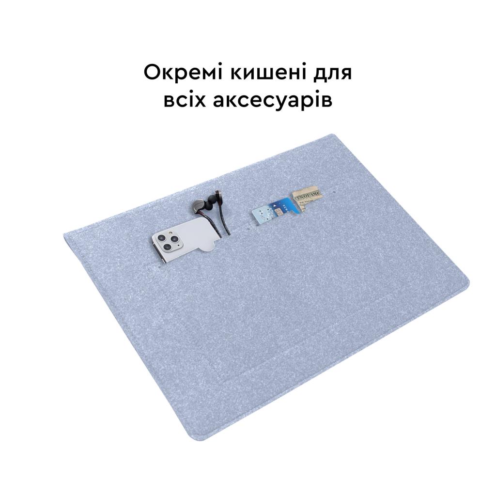Чохол до ноутбука AirOn 15,6" Premium Grey (4822356710622) - зображення 6
