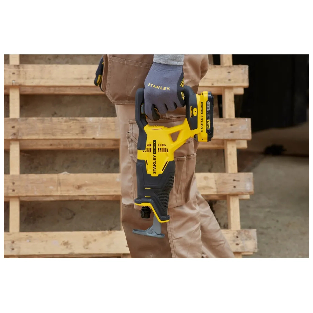 Шабельна пила Stanley FatMax,18V(V20)Li-Ion, 3000 ход/хв,величина ходу 25 мм (Без АКБ та ЗП) (SFMCS300B) - изображение 5