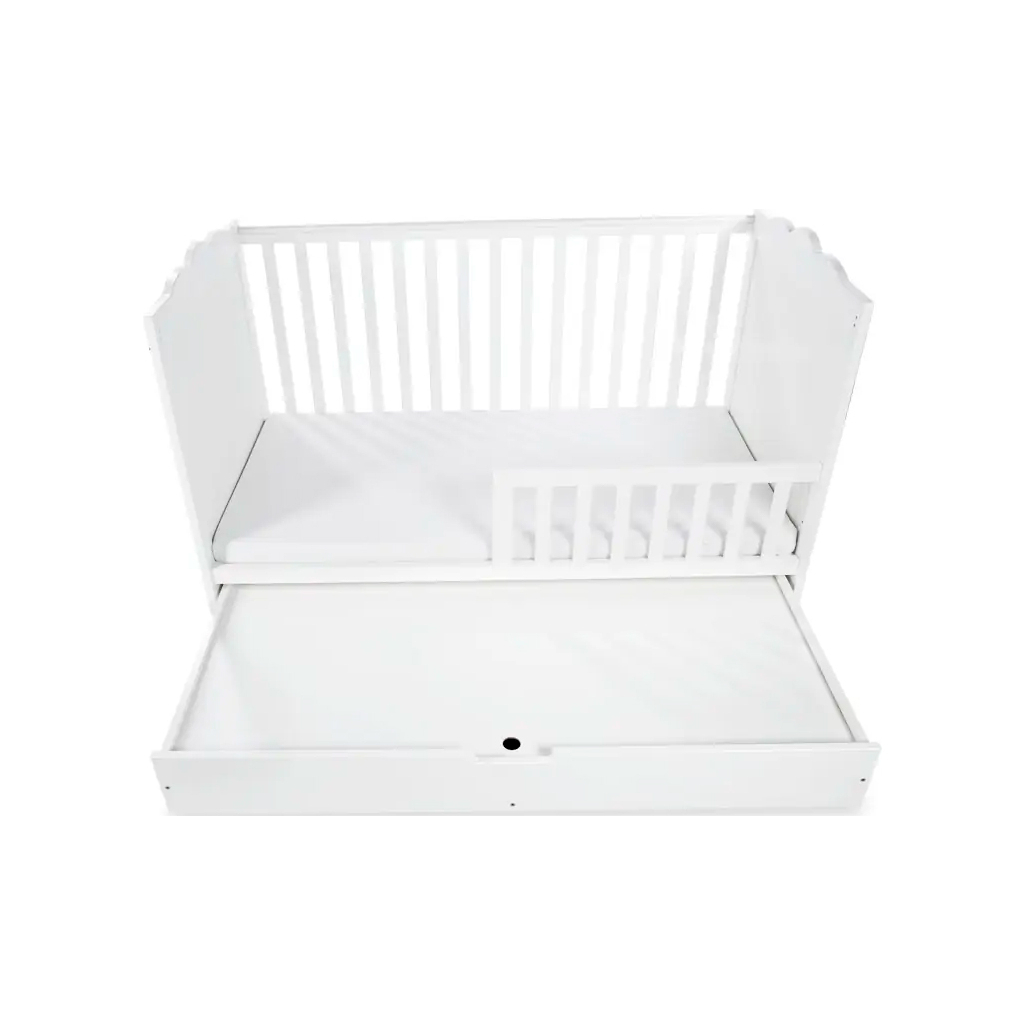 Ліжечко Klups Marsell з шухлядою та перегородкою 140 х 70 см Біле (MARSELL2) - зображення 4