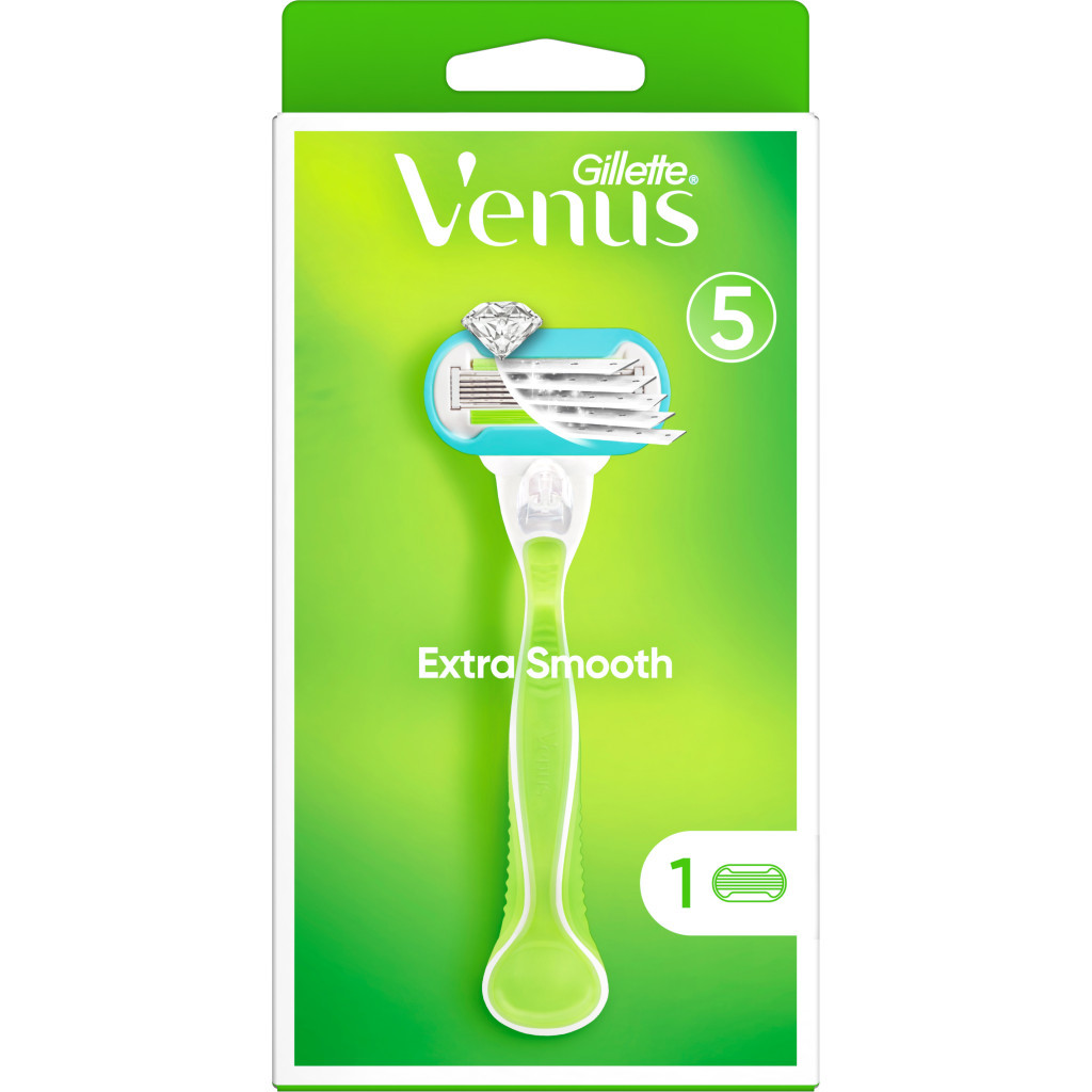 Бритва Gillette Venus Extra Smooth з 1 змінним картриджем (7702018487202/7702018323012) - зображення 1
