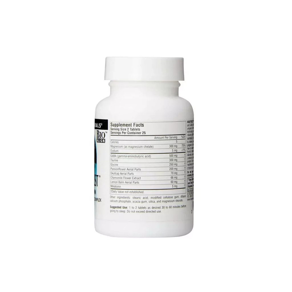 Вітамінно-мінеральний комплекс Source Naturals Комплекс для Нормалізації Сну, NightRest, 50 таблеток (SN0357) - зображення 2