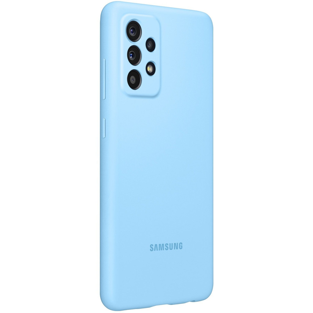 Чохол до мобільного телефона Samsung SAMSUNG Galaxy A52/A525 Silicone Cover Blue (EF-PA525TLEGRU) - зображення 6