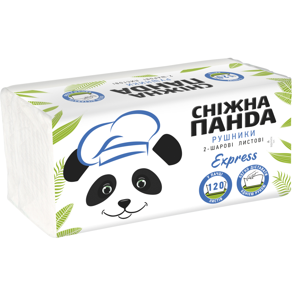 Паперові рушники Сніжна Панда Express 2 шари 120 листів (4820183971173) - зображення 1
