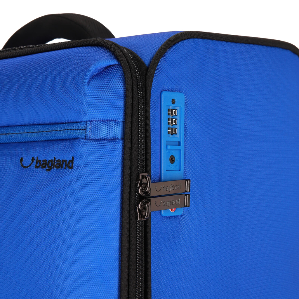 Валіза Bagland Stella велика 77 л синя (1143021829) - зображення 10