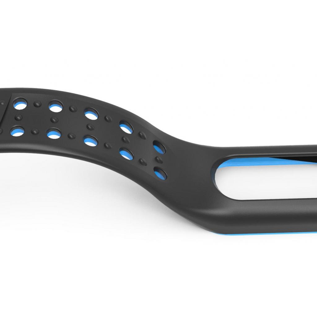 Ремінець до фітнес браслета BeCover Colour Style для Xiaomi Mi Smart Band 5 Black-Blue (705154) - зображення 4