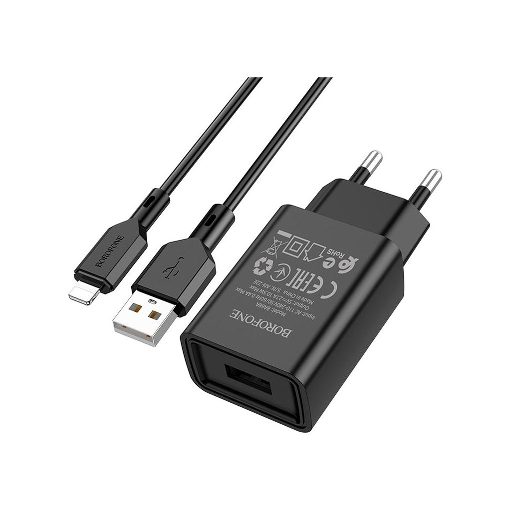 Зарядний пристрій BOROFONE BA68A Black (BA68ALB) - зображення 2