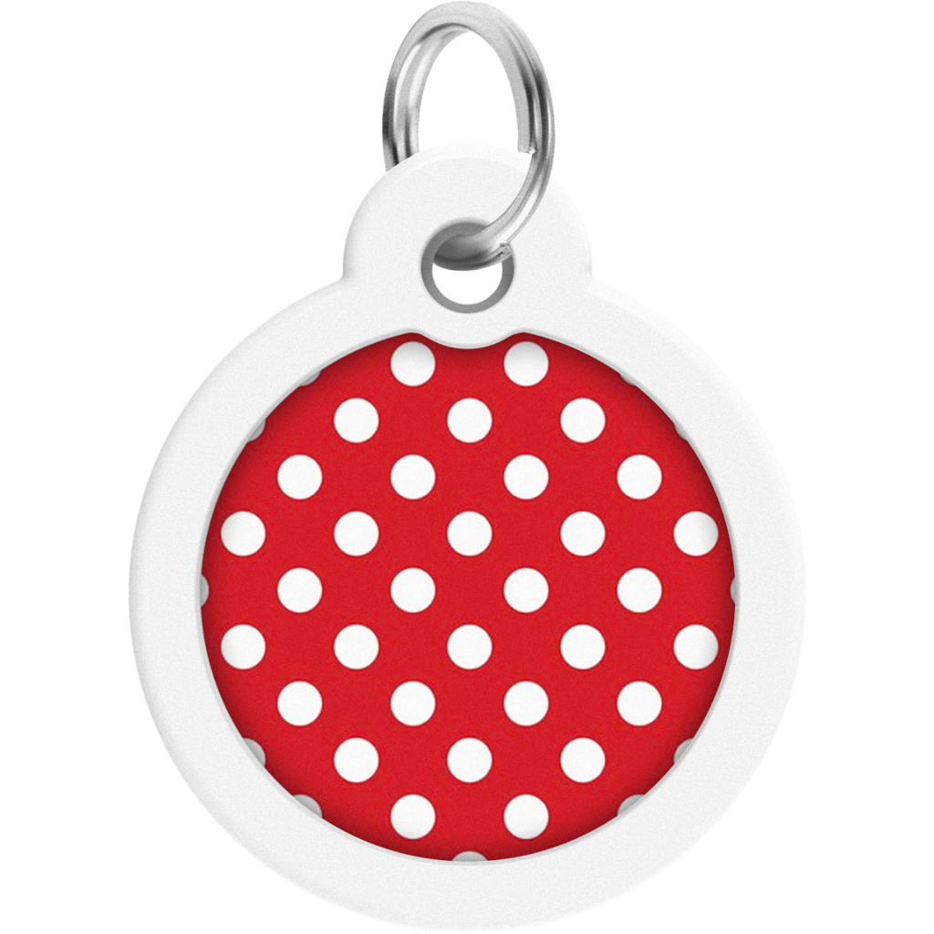 Адресник для тварин WAUDOG Smart ID з QR паспортом "Горох", коло 30 мм (230-0208) - изображение 2