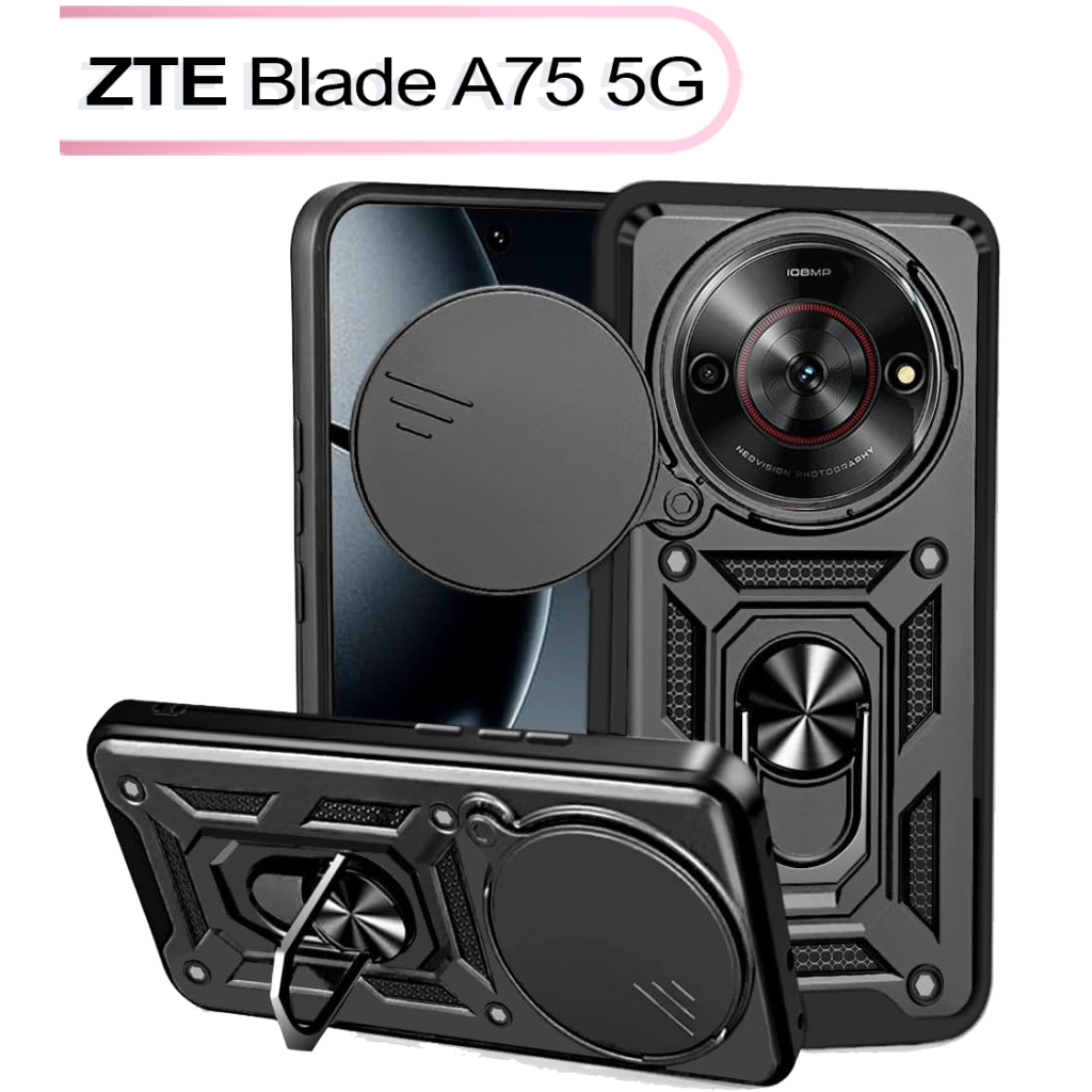 Чохол до мобільного телефона BeCover Military ZTE Blade A75 5G Black (713551) - зображення 1