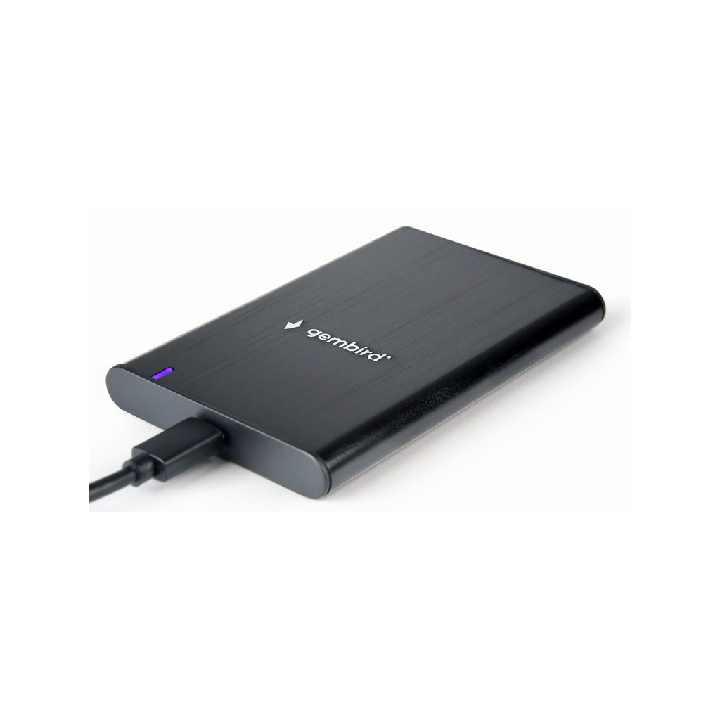 Кишеня зовнішня Gembird 2.5" USB3.1 alum black (EE2-U3S-6) - зображення 2