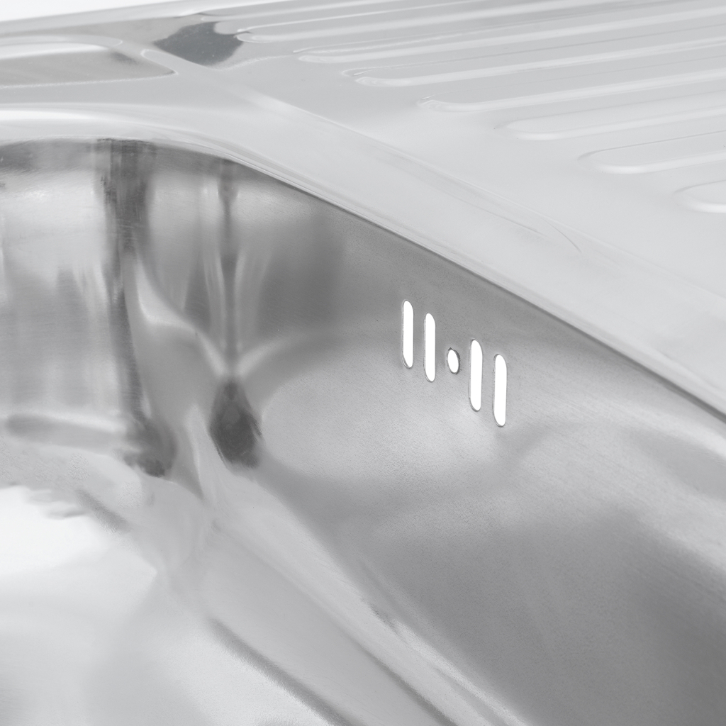 Мийка кухонна Kroner Polierte-6080L 06160 (CV022817) - зображення 6