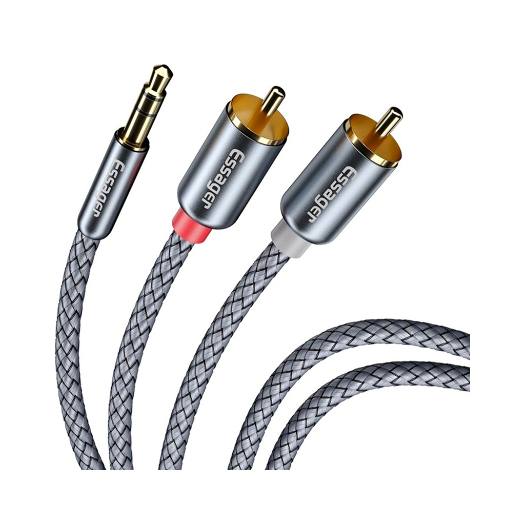 Кабель мультимедійний 3.5mm M to 2xRCA M 5.0m Essager (EYPZJ-MYD0H) - зображення 3