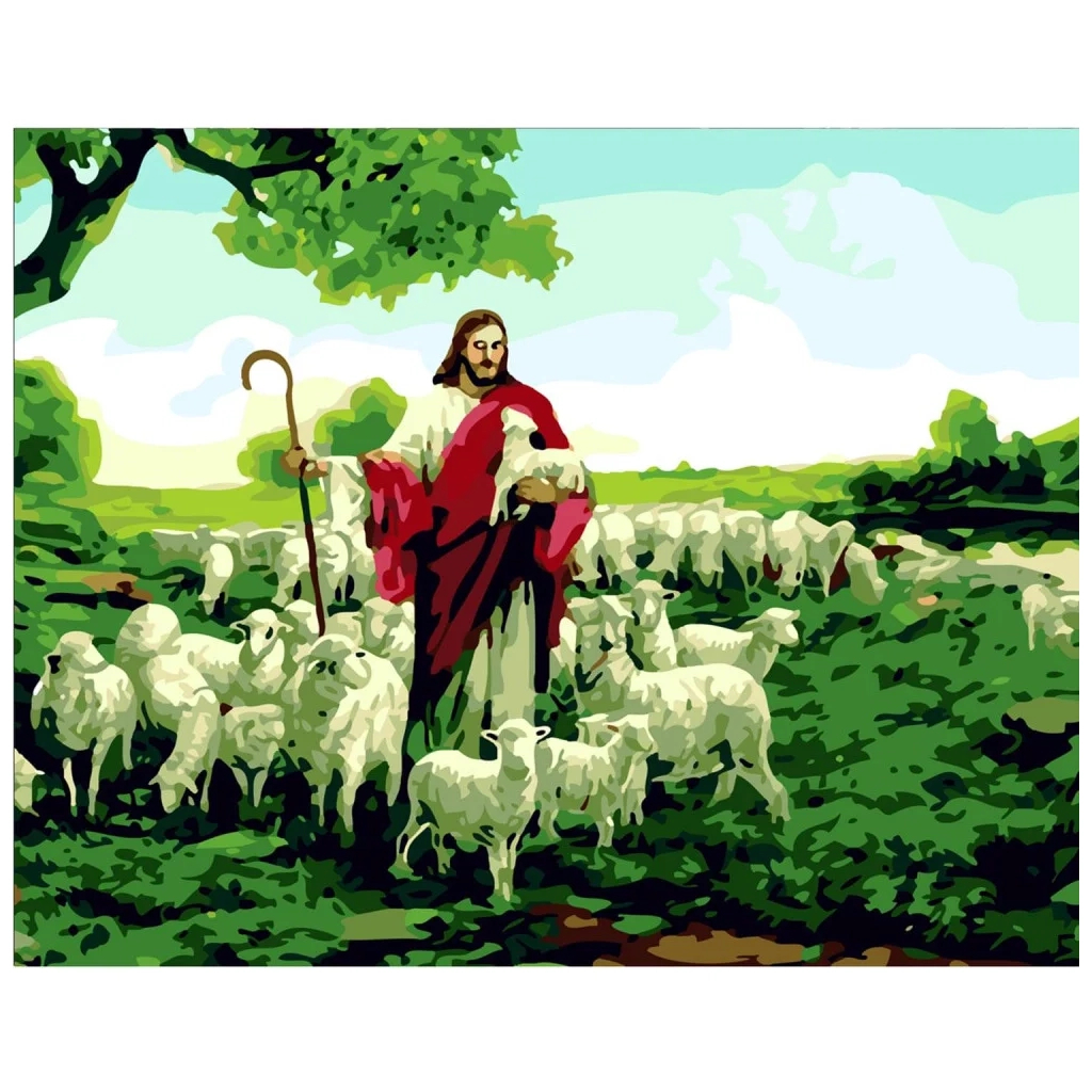 Картина по номерам Strateg Пастир Божий 40х50 см (SY6193) - зображення 1