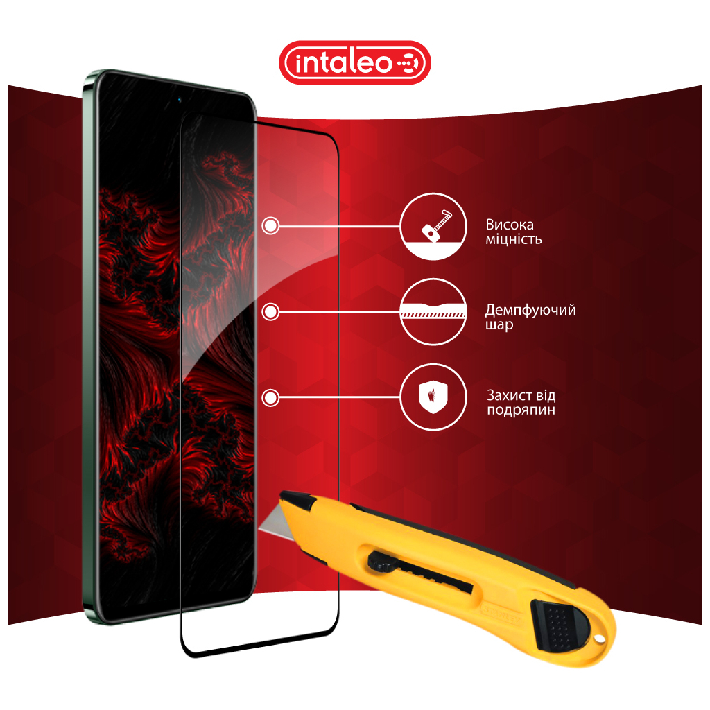 Скло захисне Intaleo Full Glue Realme 12+ Black (1283126592485) - изображение 5