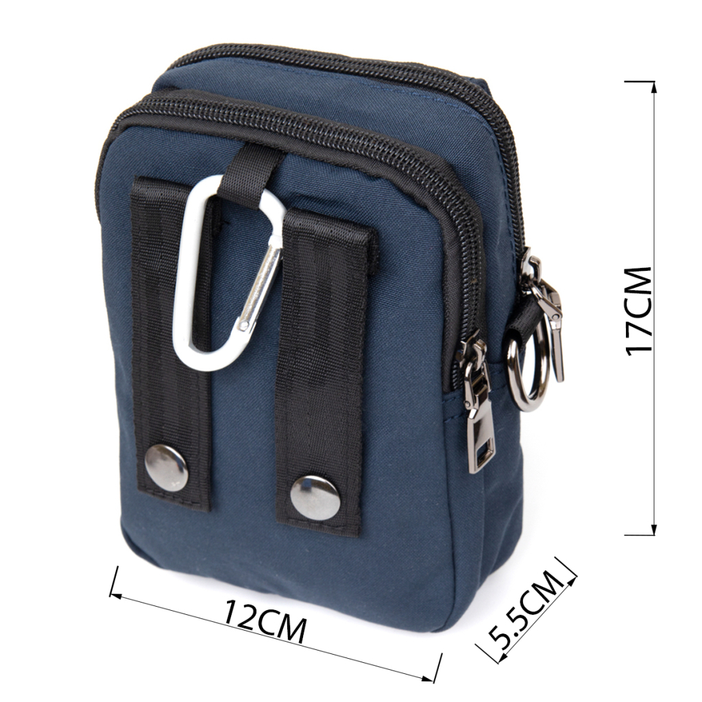 Сумка Vintage На пояс нейлон Синя (20649) - изображение 4