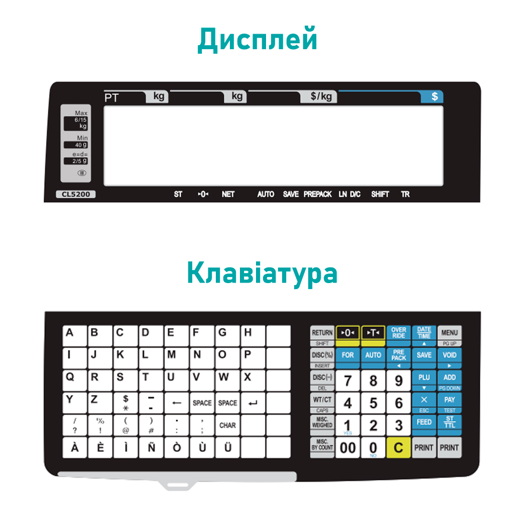Ваги торгівельні CAS CL-5200-B без стойки (CL-5200-B) - picture 5