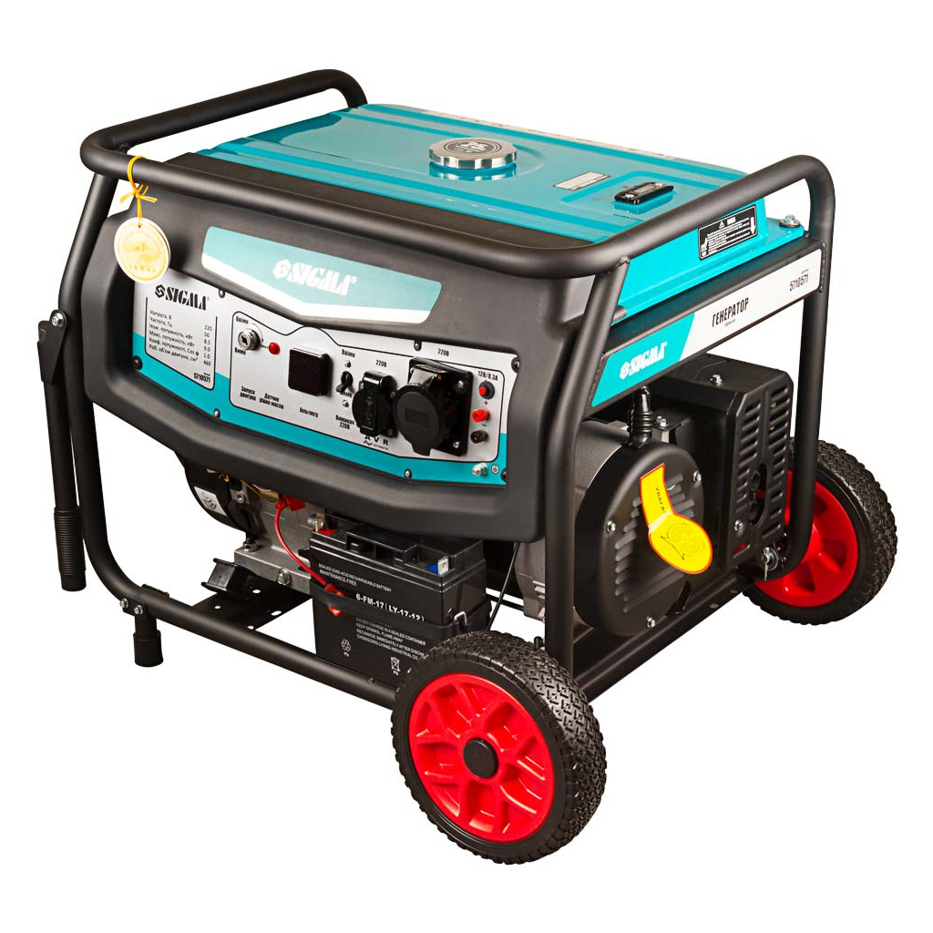 Генератор Sigma 220V 8.5/9.0kW електрозапуск (5710571) - зображення 4