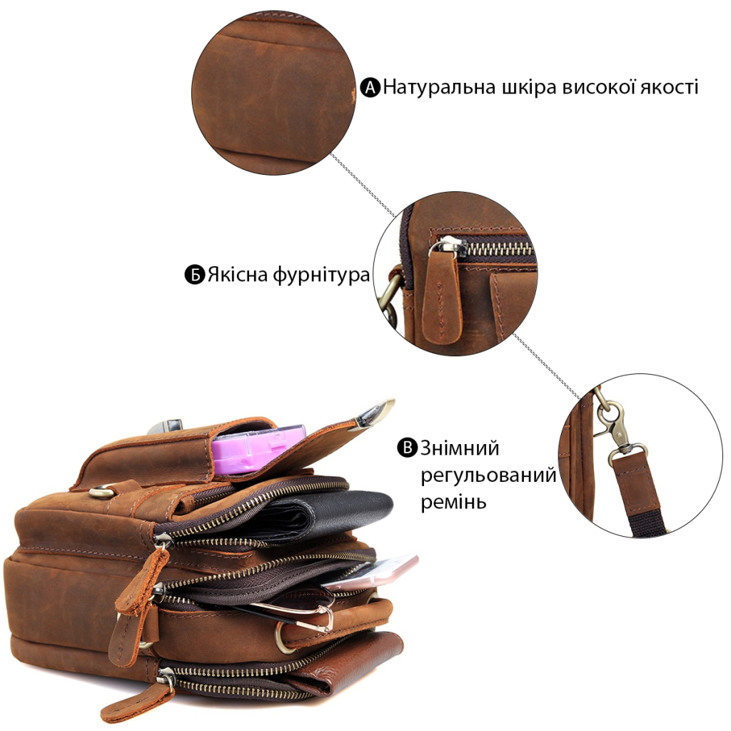 Сумка Vintage Коричнева (14416) - зображення 4