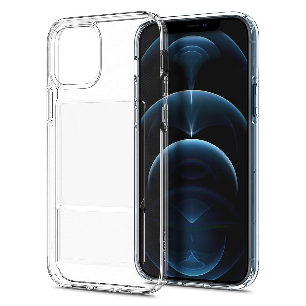 Чохол до мобільного телефона Spigen iPhone 12 /12 Pro Crystal Slot, Crystal Clear (ACS02576) - зображення 3