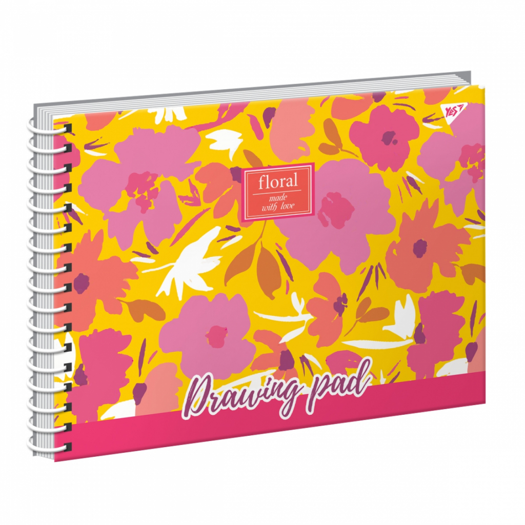 Альбом для малювання Yes А4 Floral explosion на спіралі, 20 аркушів (130477) - зображення 3