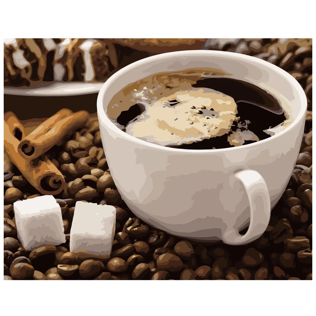 Картина по номерам Strateg Кава з корицею 40х50 см (VA-2657) - зображення 1