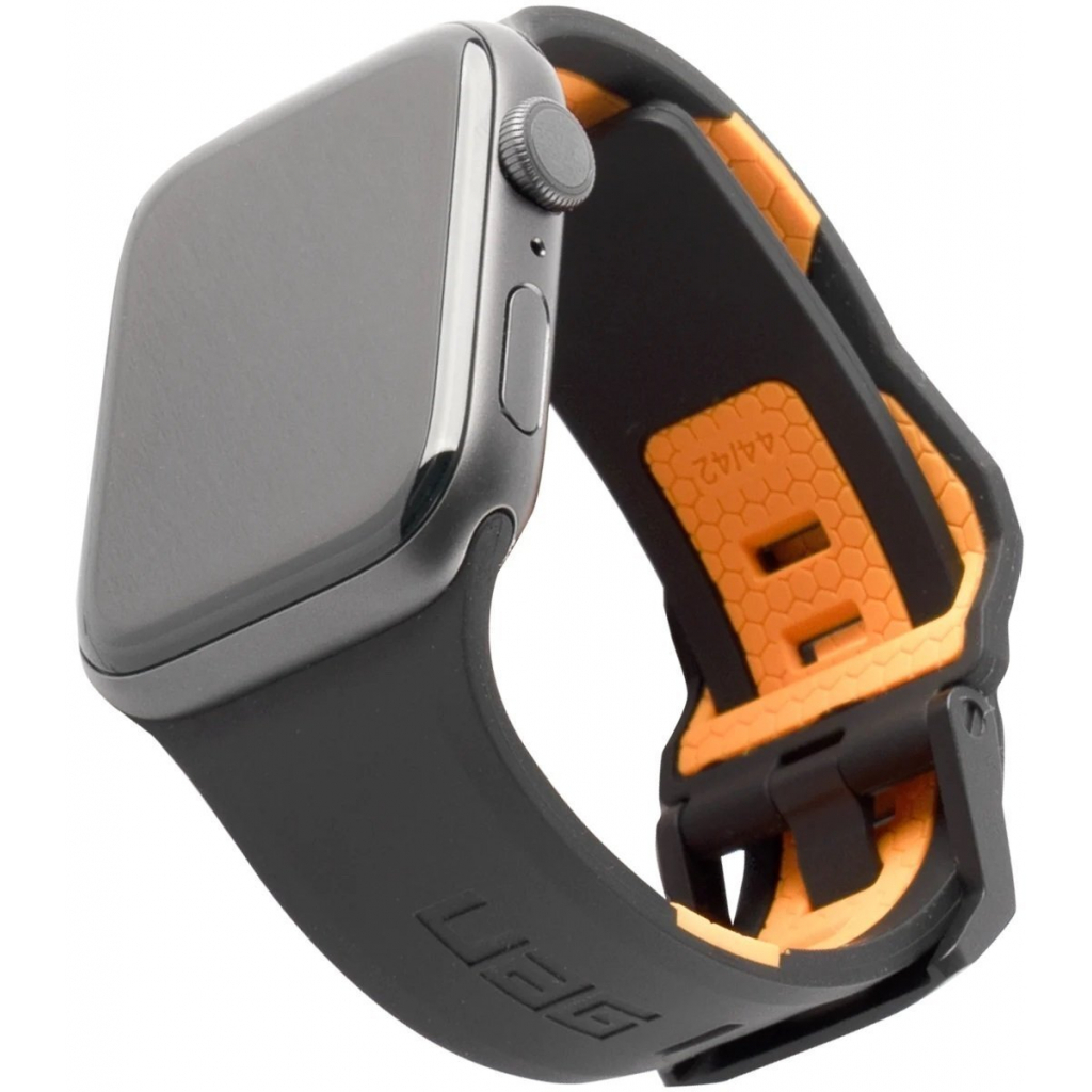 Ремінець до смарт-годинника UAG для Apple Watch 44/42 Civilian, Black/Orange (19148D114097) - зображення 1