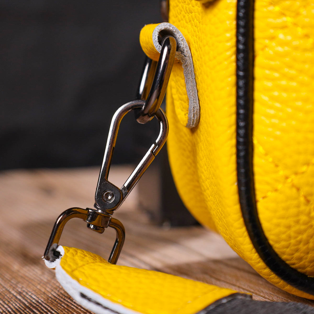 Сумка Vintage Жіноча крос-боді з натуральної шкіри Жовта (22114) - зображення 11