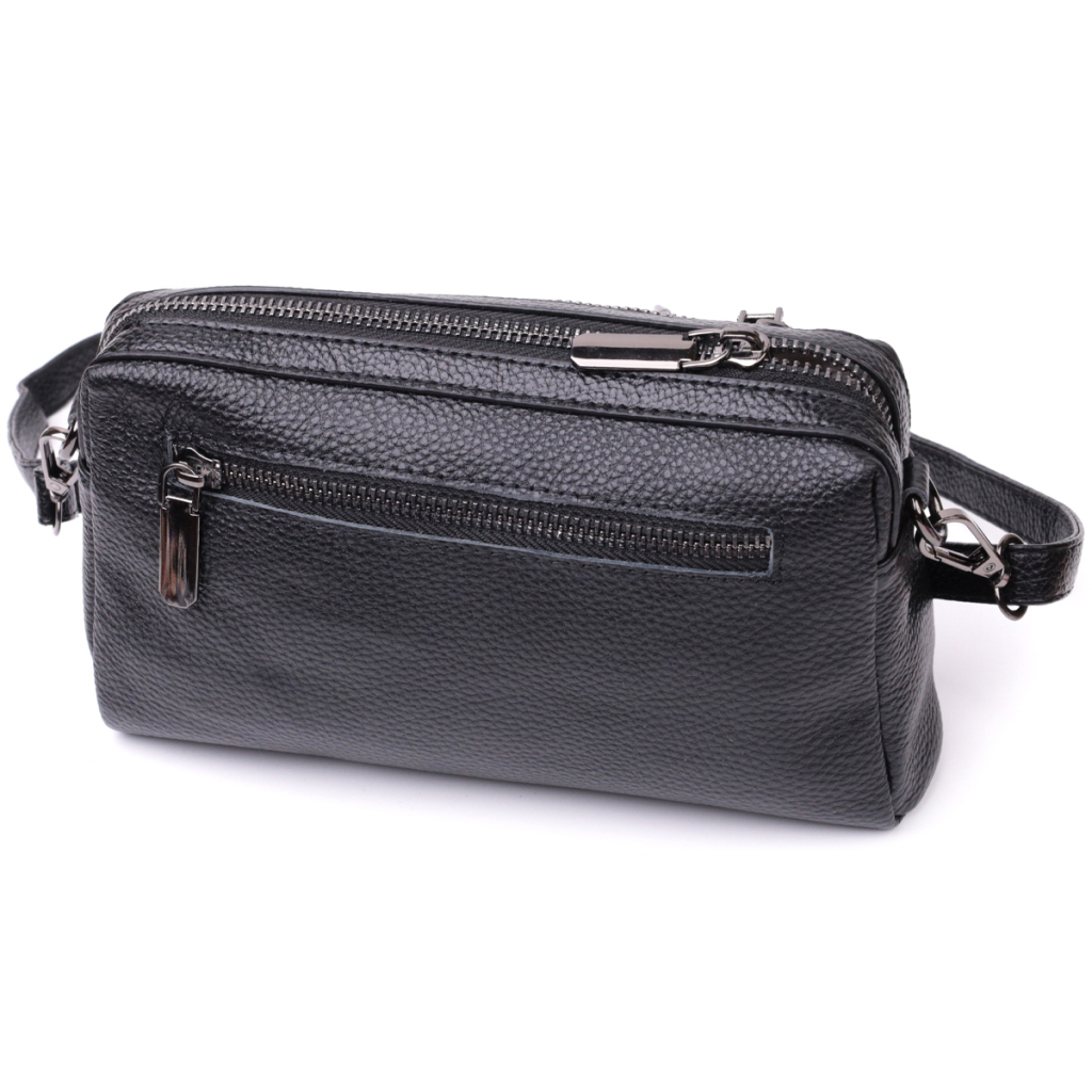 Сумка Vintage Жіноча з м'якої натуральної шкіри Чорна (22375) - зображення 2