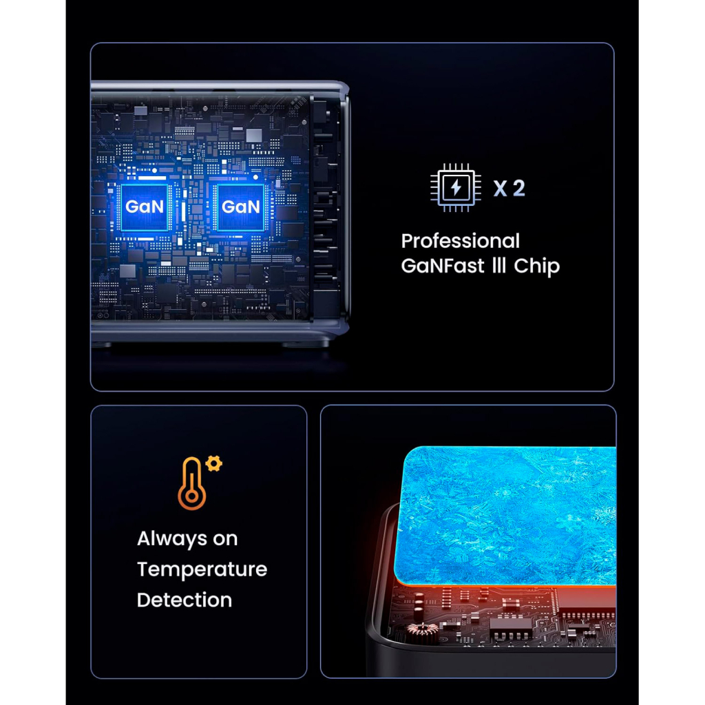 Зарядний пристрій Ugreen 5xUSB 300W Nexode (5хUSB-C) CD333 (90903B) - зображення 8