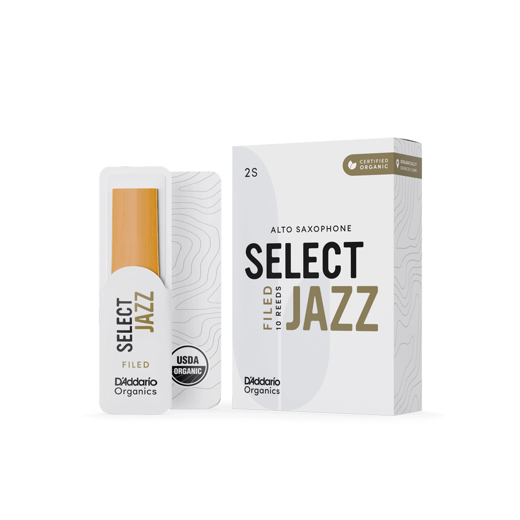 Тростина для саксофона D'Addario Organic Select Jazz - Alto Sax Filed 2S - 10 Pack (ORSF10ASX2S) - зображення 2