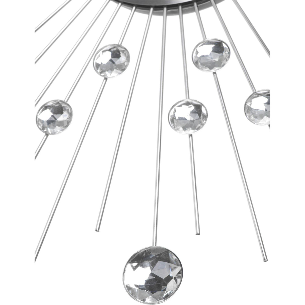 Настінний годинник Esperanza Wall Clock Boston 50 см з променями з і сталі та кристалами (EHC002) - зображення 4