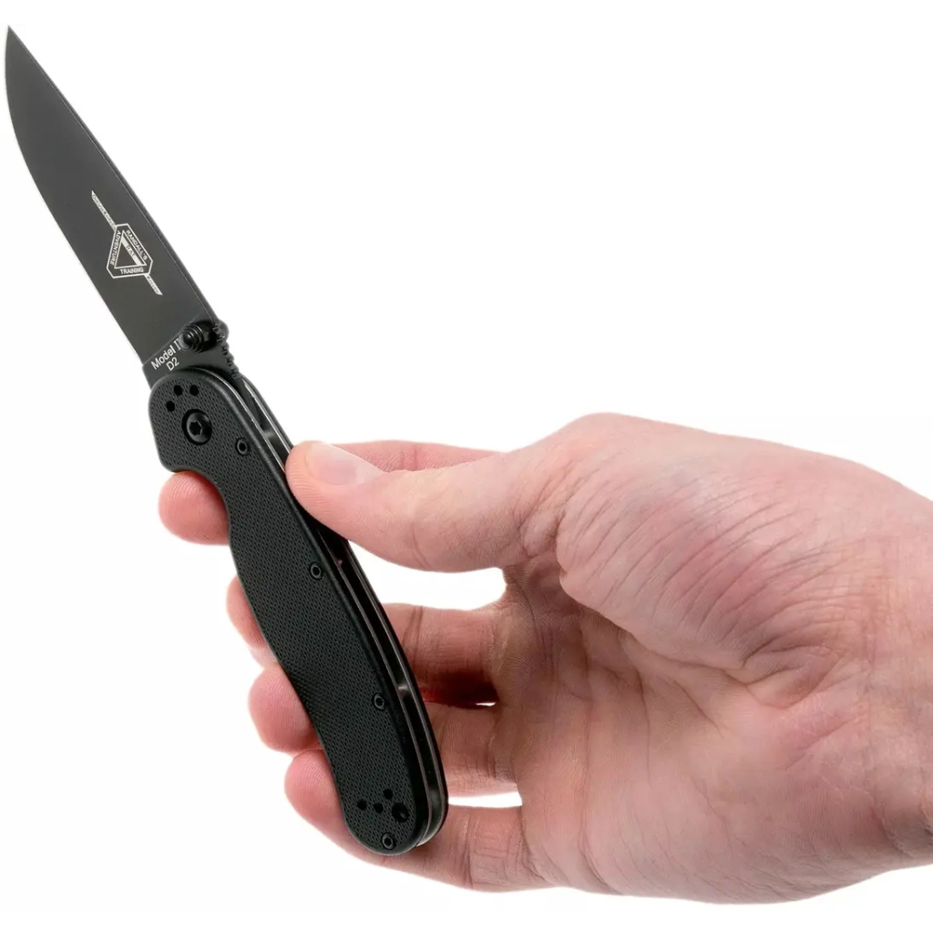 Ніж Ontario Knife RAT II D2 Black, Black Blade (ON8830) - зображення 5