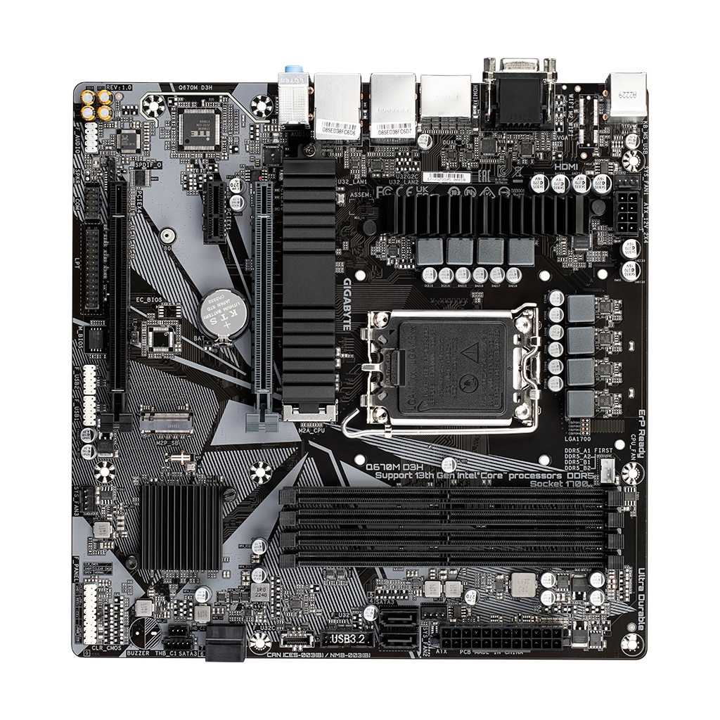 Материнська плата GIGABYTE Q670M D3H - зображення 4