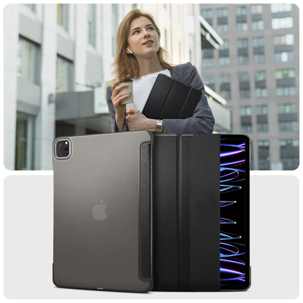 Чохол до планшета BeCover Tri Fold Hard Apple iPad Pro 12.9 2020/2021/2022 Black (709668) (709668) - зображення 3