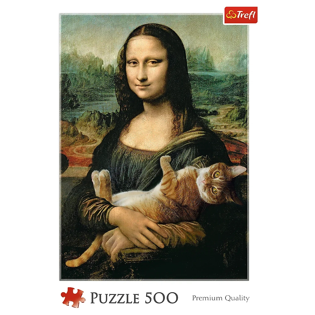 Пазл Trefl Мона Ліза і муркотливе кошеня 500 елементів (5900511372946) - зображення 2