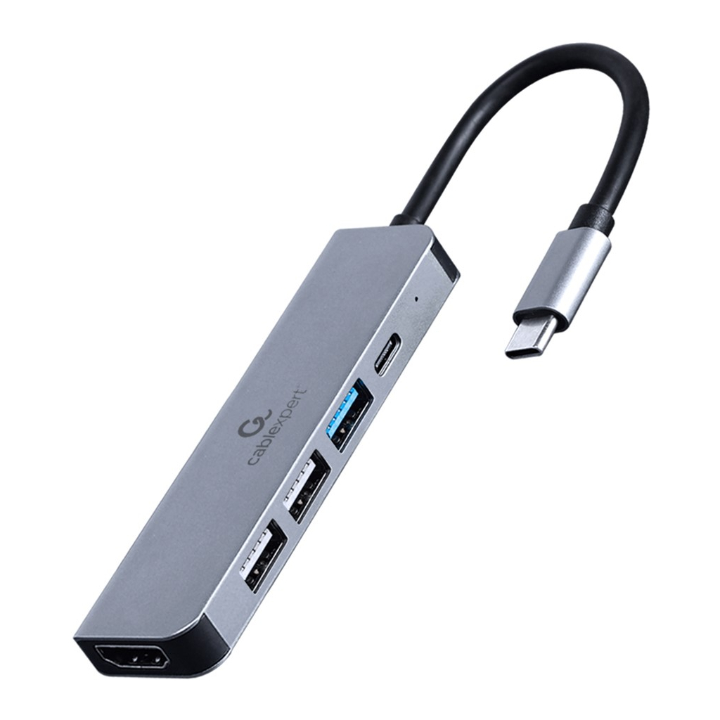 Концентратор Cablexpert USB-C 5-in-1 (hub/HDMI/PD) (A-CM-COMBO5-03) - зображення 1