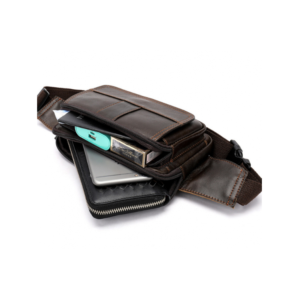 Сумка Vintage На пояс Коричнева (14726) - зображення 5