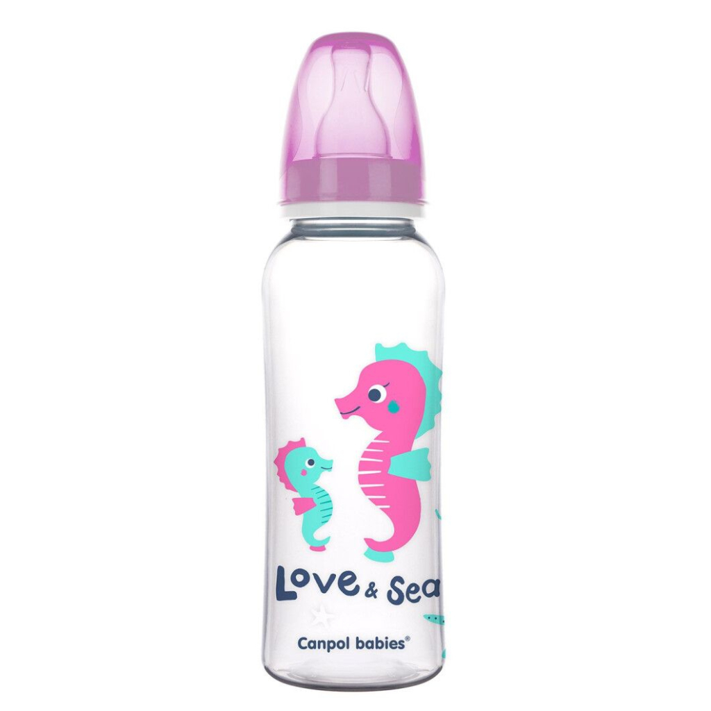 Пляшечка для годування Canpol babies PP LOVE&SEA 250 мл рожева (59/400_pin) - зображення 1